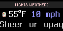 Tights Weather app preview